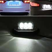 2 PCS MK-257 Car Van Bus Trailer LED Taillight Side Light 12-30V 6LEDs License Plate Light (Silver)