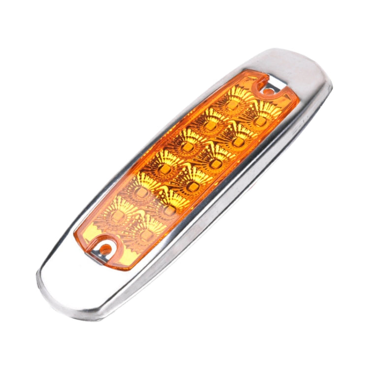 4 PCS MK-338 DC12-24V Truck 12LEDs Side Clearance Maker Light (Yellow Light)