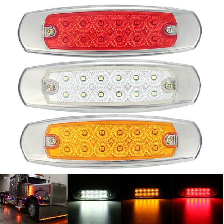4 PCS MK-338 DC12-24V Truck 12LEDs Side Clearance Maker Light (Red Light)