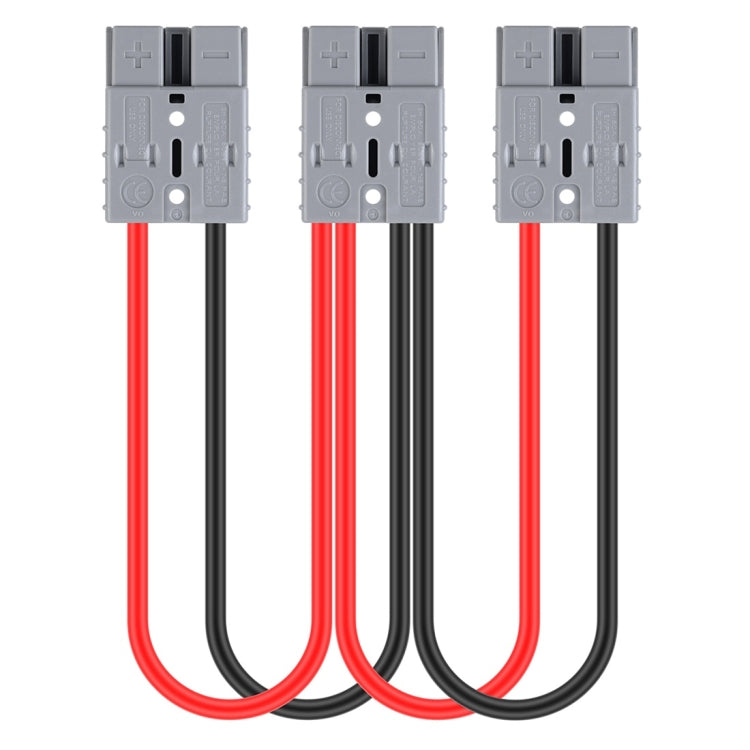 50A 600V Battery Charger Battery Quick Disconnect Plug Trailer Winch Connector with 1FT Cable (1 Round 2)