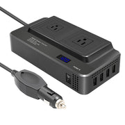 DC12V 200W AC110V Car Smart Multi-functional Digital Display Inverter, US Plug