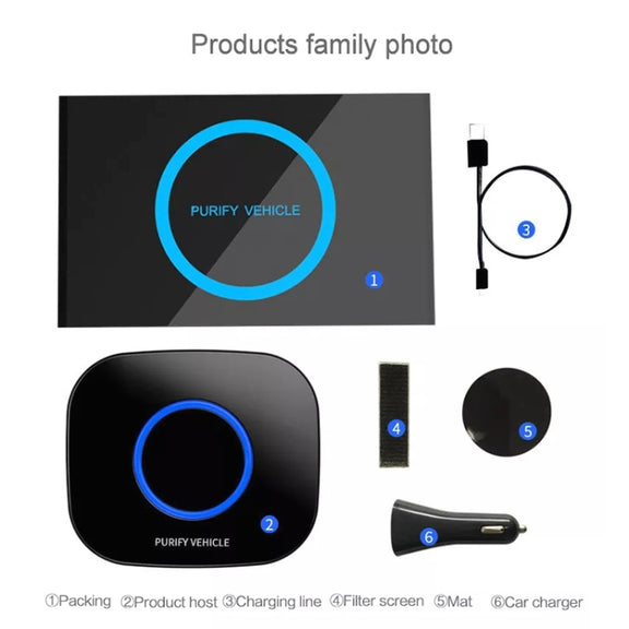 MC-CZ00 Car Negative Ion Smart USB Air Purifier(Black)
