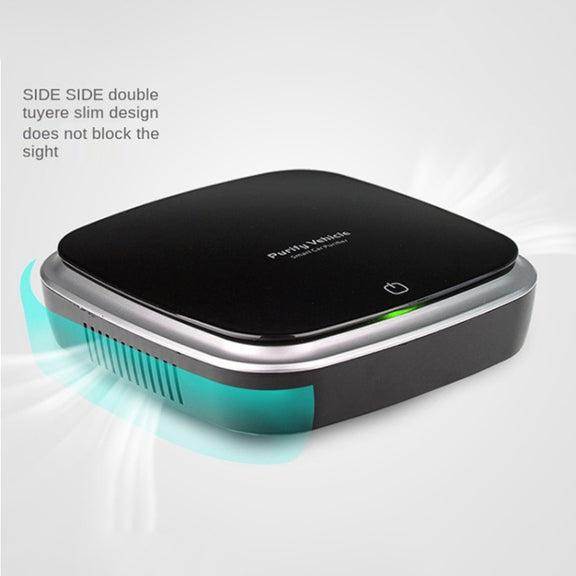 XJ-005 Car Solar Energy Negative Ion Smart USB Air Purifier (Black)