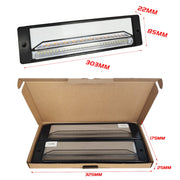 2 PCS Heavy-duty Truck Trailer 147LED Light Guide Three-color Brake Light (Transparent Black)