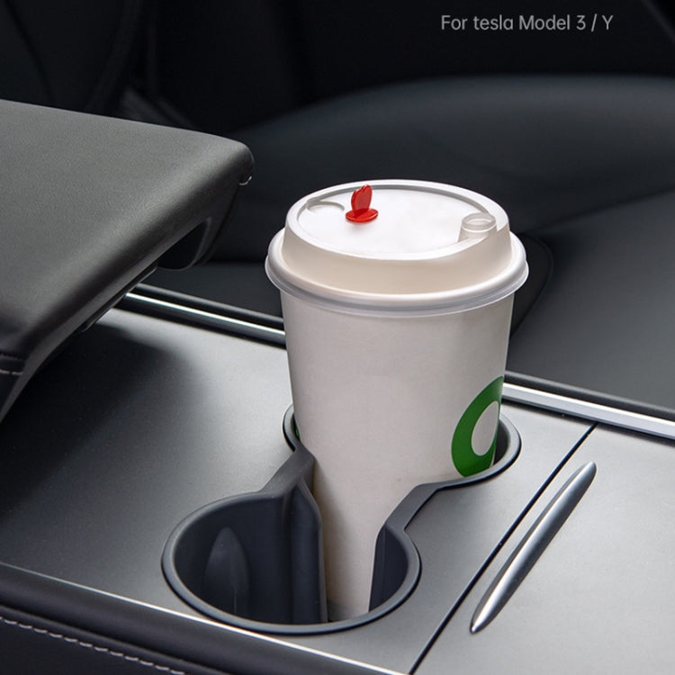 SHUNWEI SD-1054 Car Water Cup Holder for Tesla Model 3 / Y 2021-2022(Grey)