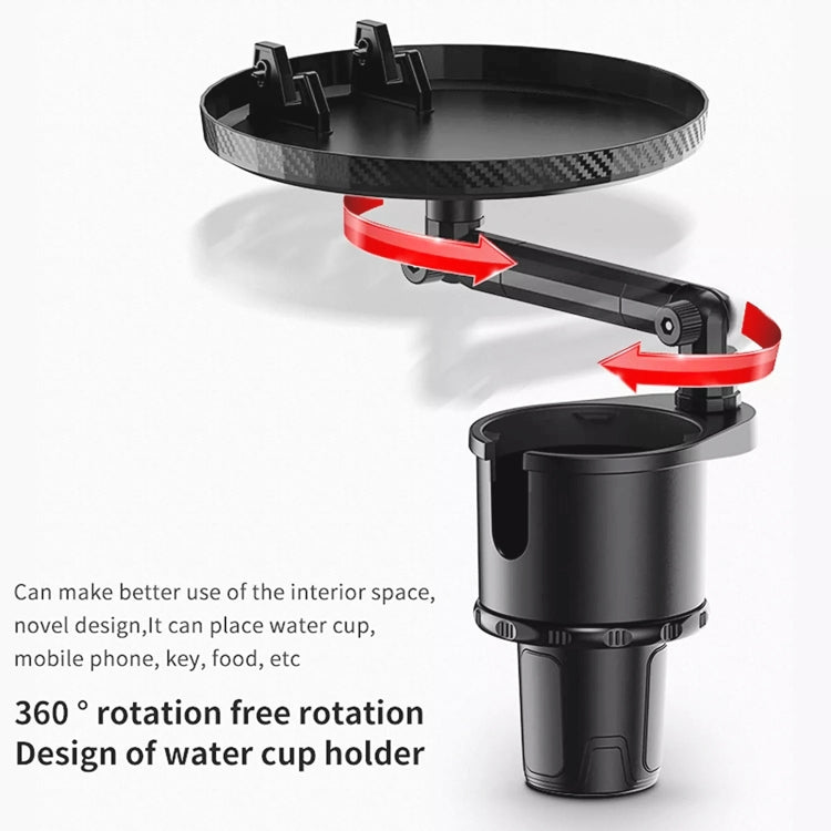 Car 360 Degree Rotation Water Cup Holder Multi-functional Dining Table