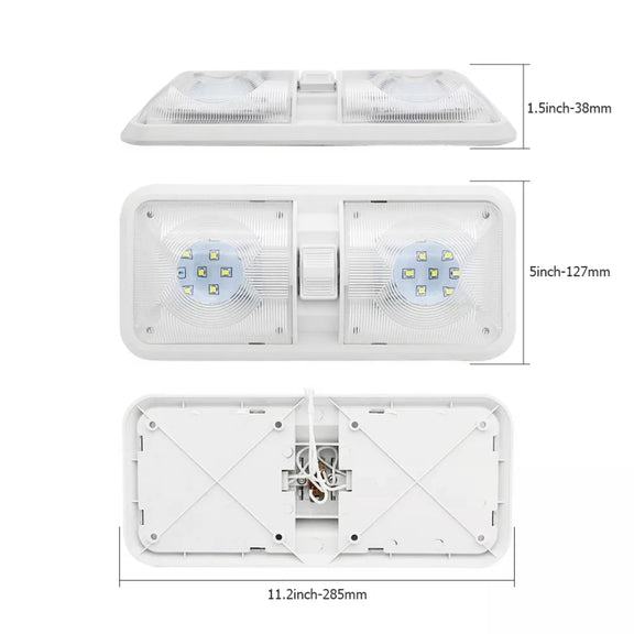 12V 48LEDs RV Camper Boat Ceiling Dome Light Spotlight
