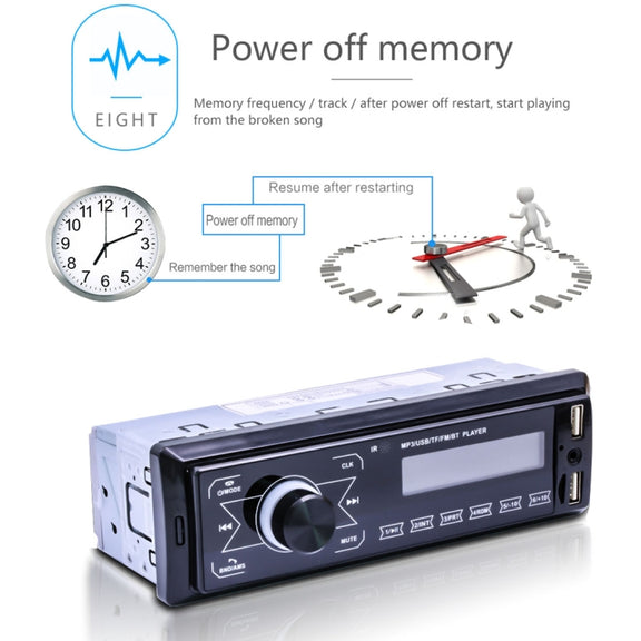 M10 12V Car Radio Receiver MP3 Player, Support Bluetooth Hand-free Calling / FM / USB / SD Card