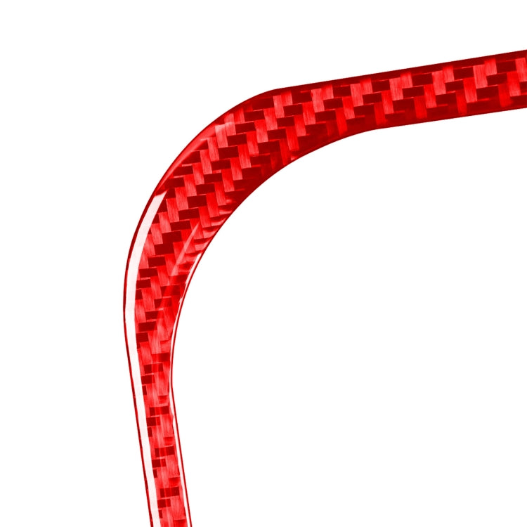 For Honda CRV 2007-2011 Carbon Fiber Car Handheld Box Panel Frame Decorative Sticker,Left and Right Drive Universal (Red)