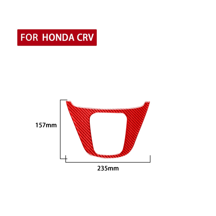 For Honda CRV 2007-2011 Carbon Fiber Car Gear Panel Frame Decorative Sticker,Left and Right Drive Universal (Red)