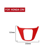 For Honda CRV 2007-2011 Carbon Fiber Car Gear Panel Frame Decorative Sticker,Left and Right Drive Universal (Red)