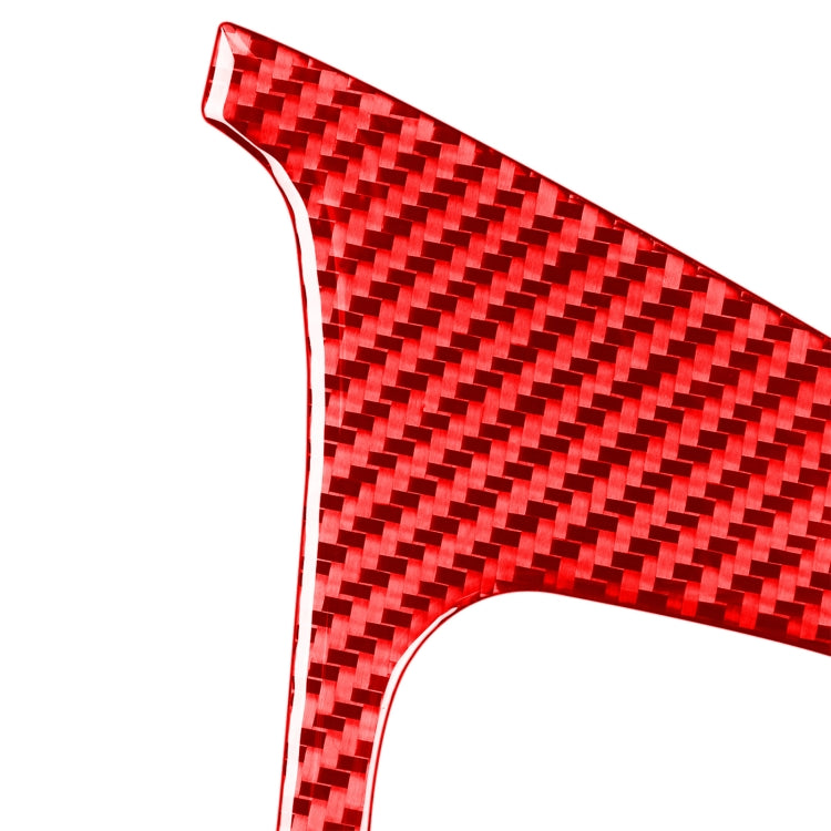 For Honda CRV 2007-2011 Carbon Fiber Car Gear Panel Frame Decorative Sticker,Left and Right Drive Universal (Red)