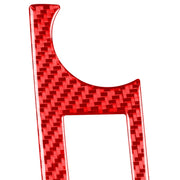 2 PCS Set for Honda CRV 2007-2011 Carbon Fiber Car Central Control CD Volume Switch Frame Decorative Sticker,Left and Right Drive Universal (Red)