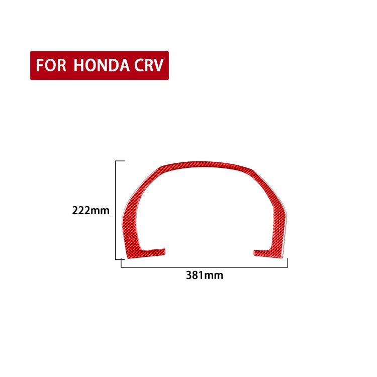 For Honda CRV 2007-2011 Carbon Fiber Car Dashboard Frame Decorative Sticker,Left and Right Drive Universal (Red)