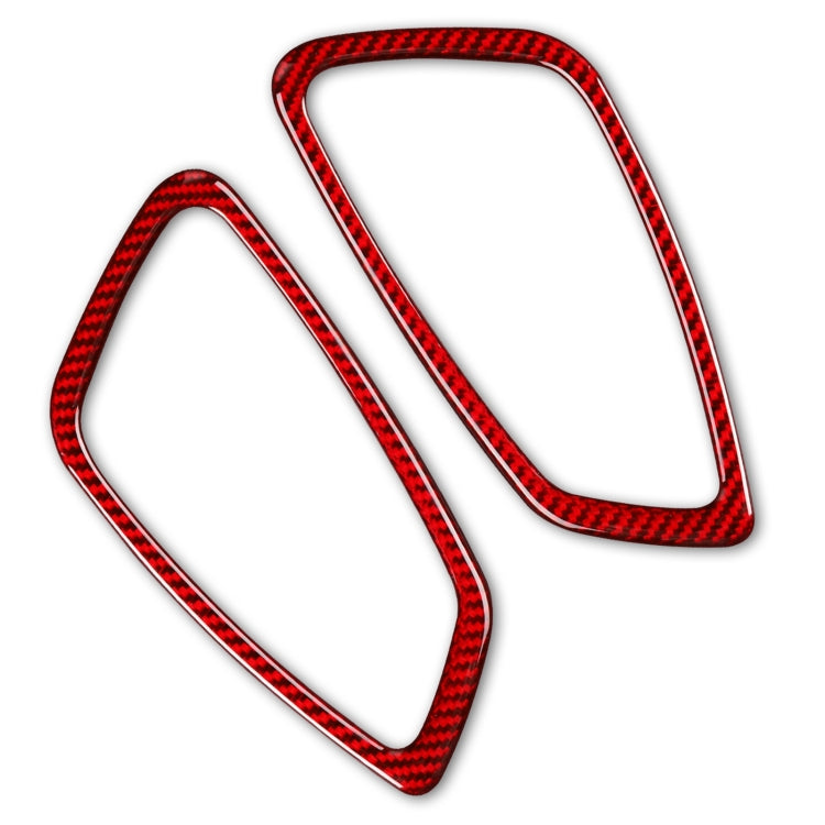 4 PCS Set for BMW 3 Series E90 Carbon Fiber Car Door Handle Decorative Sticker,Left and Right Drive(Red)