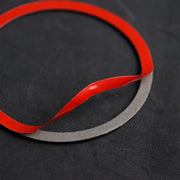 2 PCS Set for BMW 3 Series E90 Carbon Fiber Car Horn Circle Decorative Sticker (Red)