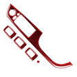 5 PCS Set For BMW 3 Series E90 Carbon Fiber Car Right Drive Window Lift Panel Decorative Sticker, Diameter: 35.8cm (Red) - Car Interior Mouldings by PMC TechLife | Online Shopping South Africa | PMC TechLife | Buy Now Pay Later Mobicred