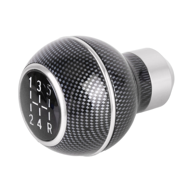 Universal Car Carbon Fiber Texture Metal Gear Shift Knob (Silver)