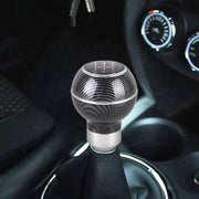 Universal Car Carbon Fiber Texture Metal Gear Shift Knob (Silver)