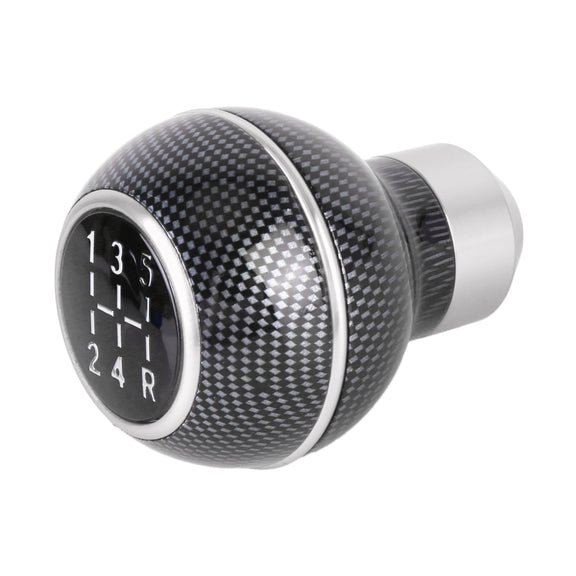 Universal Car Carbon Fiber Texture Metal Gear Shift Knob (Silver)
