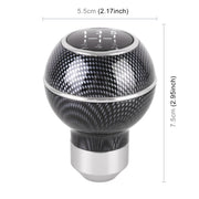 Universal Car Carbon Fiber Texture Metal Gear Shift Knob (Silver)