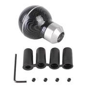 Universal Car Carbon Fiber Texture Metal Gear Shift Knob (Silver)