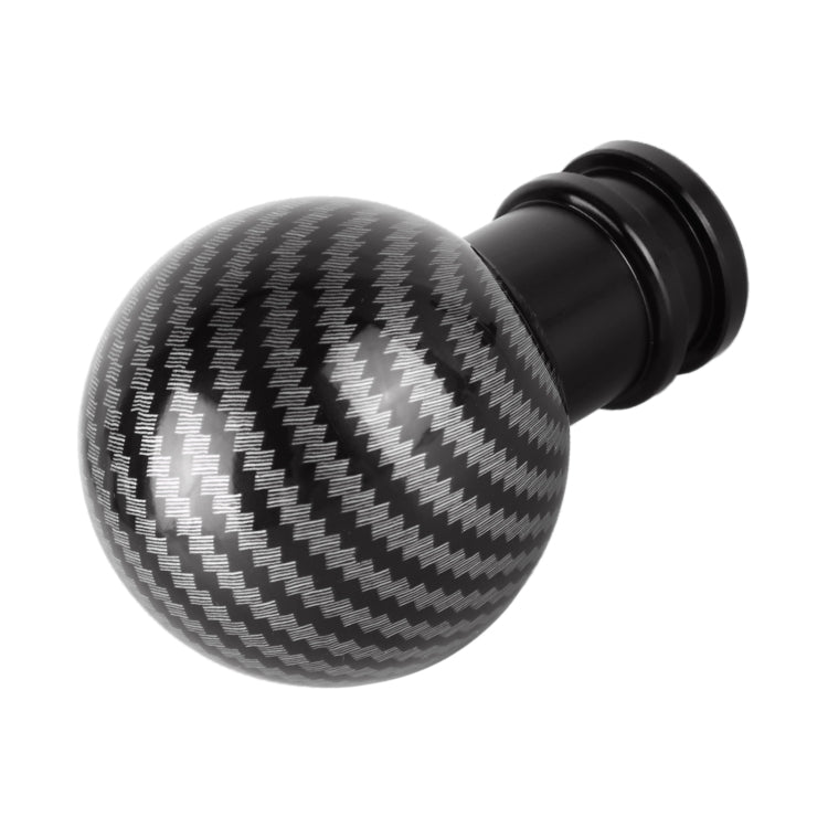 Universal Car Carbon Fiber Texture Metal Gear Shift Knob (Black)