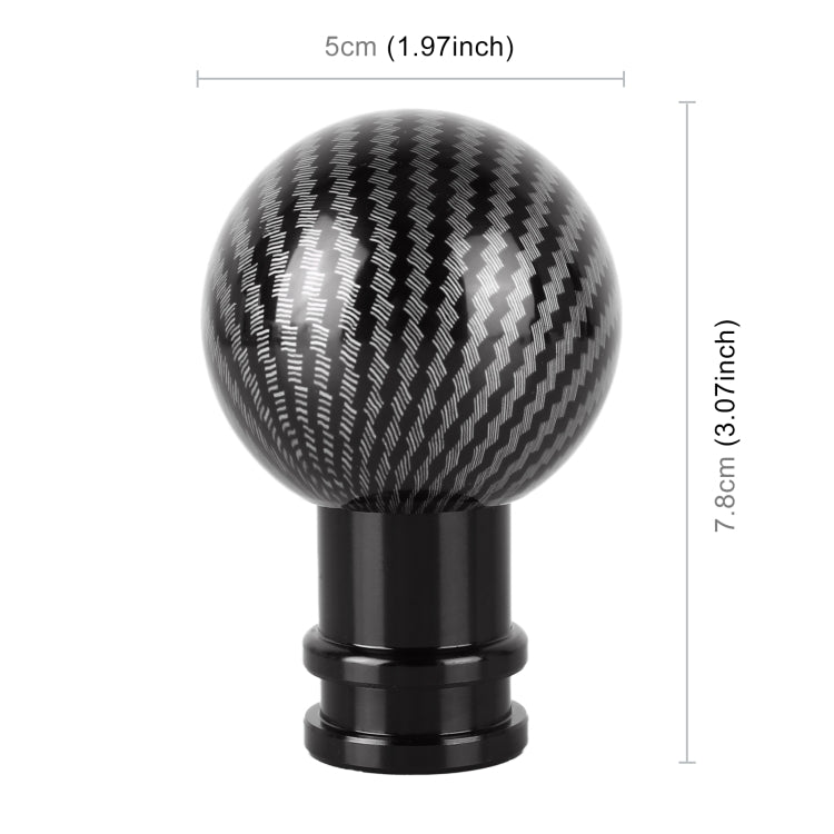 Universal Car Carbon Fiber Texture Metal Gear Shift Knob (Black)