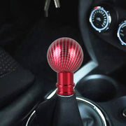 Universal Car Carbon Fiber Texture Metal Gear Shift Knob (Red)