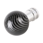 Universal Car Carbon Fiber Texture Metal Gear Shift Knob (Silver Black)