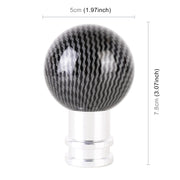 Universal Car Carbon Fiber Texture Metal Gear Shift Knob (Silver Black)