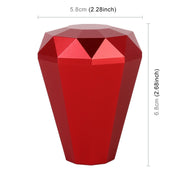 Universal Car Diamond Shape Metal Gear Shift Knob (Red)