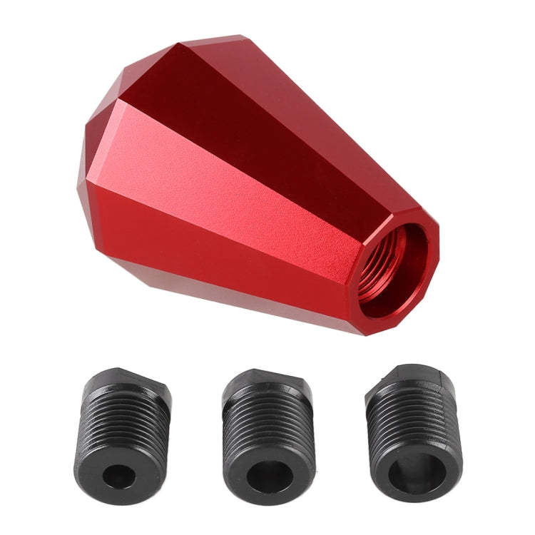 Universal Car Diamond Shape Metal Gear Shift Knob (Red)