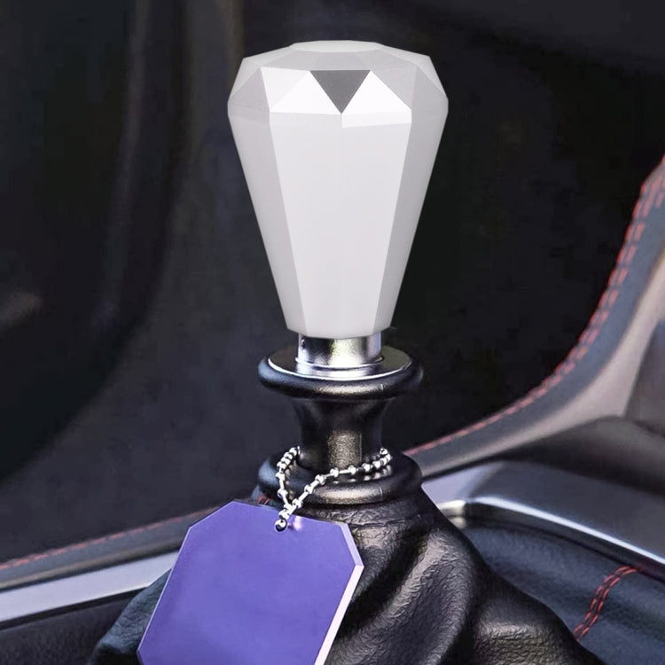 Universal Car Diamond Shape Metal Gear Shift Knob (Silver)
