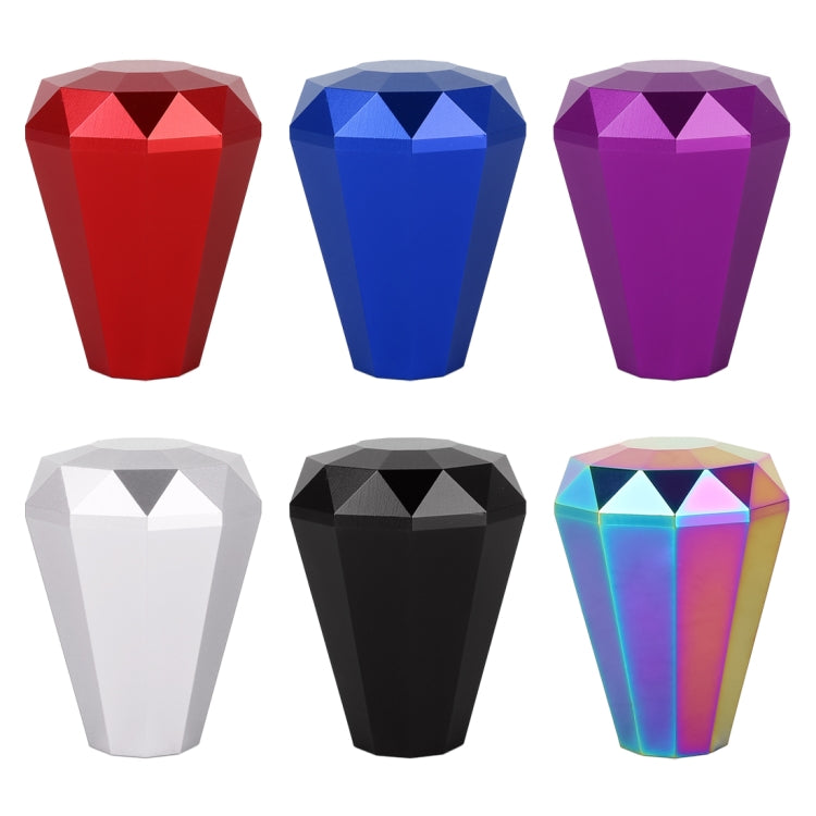 Universal Car Diamond Shape Metal Gear Shift Knob (Silver)