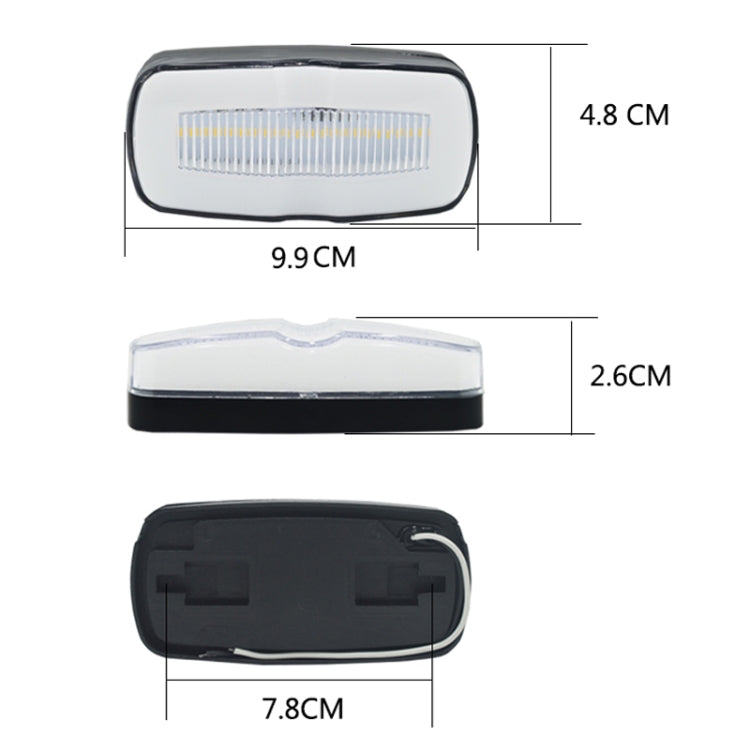 2 PCS MK-190 Truck LED Side Marker Light (Red Light)