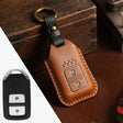 For Honda Car Cowhide Leather Key Protective Cover Key Case, Two Keys Version (Brown) - Car Key Cases by PMC TechLife | Online Shopping South Africa | PMC TechLife | Buy Now Pay Later Mobicred