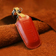 For Toyota Car Cowhide Leather Key Protective Cover Key Case, Three Keys Version (Red) - Car Key Cases by PMC Jewellery | Online Shopping South Africa | PMC Jewellery | Buy Now Pay Later Mobicred