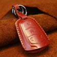 For Cadillac Car Cowhide Leather Key Protective Cover Key Case, Four Keys Version (Red) - Car Key Cases by PMC Jewellery | Online Shopping South Africa | PMC Jewellery | Buy Now Pay Later Mobicred