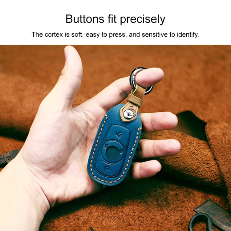 For Buick Car Cowhide Leather Key Protective Cover Key Case, Four Keys Version (Black)