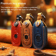 For Buick Car Cowhide Leather Key Protective Cover Key Case, Four Keys Version (Brown)