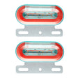 2 PCS 12V 12LED Car Oval Side Lamp(Red Light) - Warning Lights by PMC TechLife | Online Shopping South Africa | PMC TechLife | Buy Now Pay Later Mobicred