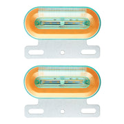 2 PCS 12V 12LED Car Oval Side Lamp(Yellow Light)