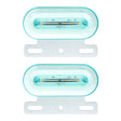 2 PCS 24V 12LED Car Oval Side Lamp (White Light) - Warning Lights by PMC TechLife | Online Shopping South Africa | PMC TechLife | Buy Now Pay Later Mobicred