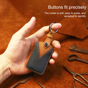 For Mazda New Style Car Cowhide Leather Key Protective Cover Key Case (Brown)
