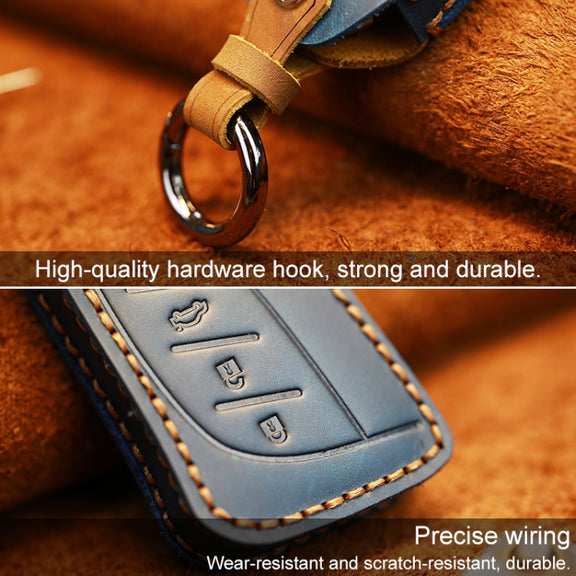 For Lexus New Style Car Cowhide Leather Key Protective Cover Key Case (Brown)