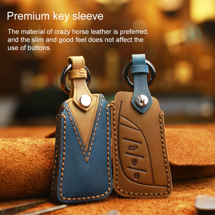 For Lexus New Style Car Cowhide Leather Key Protective Cover Key Case (Brown)