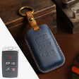 For Land Rover Car Cowhide Leather Key Protective Cover Key Case (Blue) - Car Key Cases by PMC TechLife | Online Shopping South Africa | PMC TechLife | Buy Now Pay Later Mobicred
