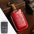 For Land Rover Car Cowhide Leather Key Protective Cover Key Case (Red) - Car Key Cases by PMC Jewellery | Online Shopping South Africa | PMC Jewellery | Buy Now Pay Later Mobicred