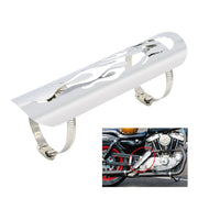 Motorcycle Modification Accessories Universal Retro Exhaust Pipe Heat Shield (Black)